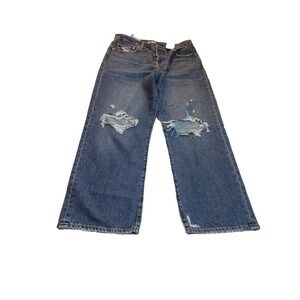 Levi's Women's Ribcage Jeans 31x26 Distressed Blue